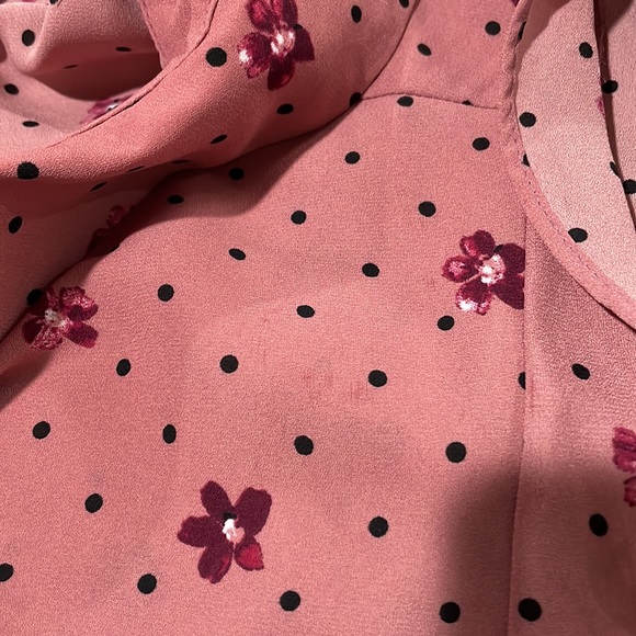 Elle Floral Polka Dot Collar Sleeveless Blouse - Picture 9 of 11